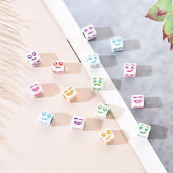 Поделки белые акриловые бусины&nbsp;MACR-YW0001-12