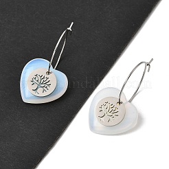 Boucles d'oreilles créoles pour femmes&nbsp;EJEW-G475-05P