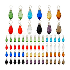 72шт 12 цвета стеклянный кулон&nbsp;PALLOY-PH01672