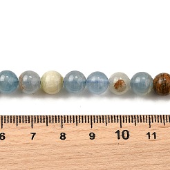 Нити из натурального голубого кальцита&nbsp;G-H312-C02-8mm