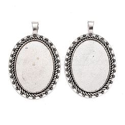 Тибетский стиль сплава сеттинги кабошон большой кулон TIBE-I025-02AS