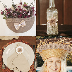 12 шт. 6 стиля аксессуаров для украшения из джута&nbsp;DIY-TA0011-98