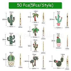 50шт 10 стиля подвески из сплава с эмалью ENAM-CJ0003-12