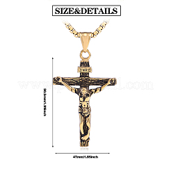 Kreuz-Anhänger-Halskette mit Jesus-Kruzifix&nbsp;JN1109C