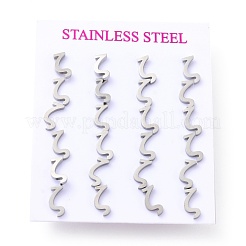 Серьги-гвоздики из нержавеющей стали 304 с греческим алфавитом&nbsp;STAS-D007-07P-18