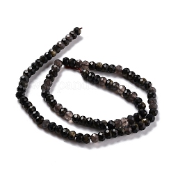 Naturale lucentezza dorata perle di ossidiana fili&nbsp;G-K312-11B