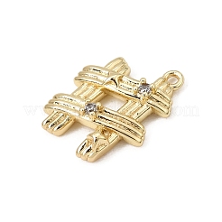 Messing micro pave klare zirkonia anhänger&nbsp;CU-CBA3D76-13G