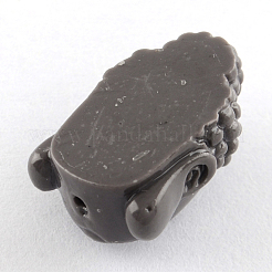 Покрашено головы Будды синтетическом коралловые бусы CORA-R011-15