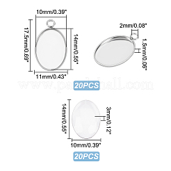 20 шт. подвеска-кабошон из нержавеющей стали 304 STAS-UN0042-65