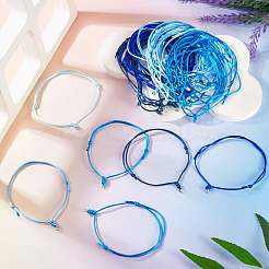 50шт 5 цвета регулируемый нейлоновый шнур для изготовления браслета&nbsp;BJEW-TA00670