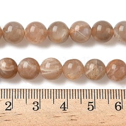 ラウンド ナチュラル マルチ ムーンストーン ビーズ 連売り  ムーンストーンとサンストーンのビーズ  8mm  穴：1mm  約45~47個/連  15.35インチ（39cm）&nbsp;LS-G-I176-09-8mm-02