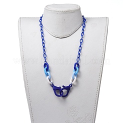 Personalisierte abs kunststoff kabelkette halsketten&nbsp;NJEW-JN02847
