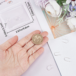 スターリングシルバーのピアスフック5組  垂直ループ付き  銀  14x2.2mm  穴：1mm  ピン：0.7mm&nbsp;STER-BBC0001-70