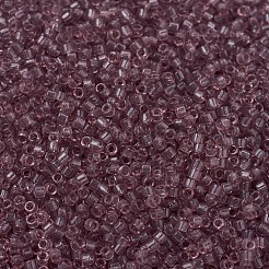 MIYUKIデリカビーズ  シリンダー  日本製シードビーズ  11/0  （db0711)トランスペアレントスモーキーアメジスト  1.3x1.6mm  穴：0.8mm  約2000PCS /ボトル  10 G /ボトル&nbsp;SEED-JP0008-DB0711