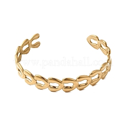 Браслеты-манжеты из нержавеющей стали 304 для женщин&nbsp;BJEW-C136-01G