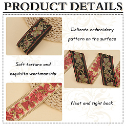 Лента жаккардовая из полиэстера в национальном стиле для аксессуаров одежды OCOR-WH0097-41