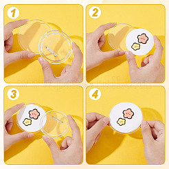 Акриловая булавка на пуговице TACR-WH0021-14A