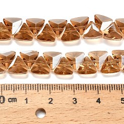 Стеклянные бусины с гальваническим покрытием &nbsp;EGLA-P066-02A-PL01