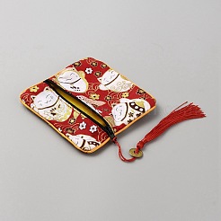 Квадратные тканевые пакеты для упаковки ювелирных изделий&nbsp;ABAG-WH0032-68B