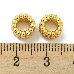 Реечное покрытие латунь микро паве прозрачный кубический цирконий европейские бусины KK-L215-011G