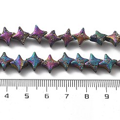 Galvanisierte natürliche Lavasteinperlenstränge&nbsp;G-A251-C01-01E