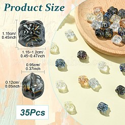 35шт. 7 набора стеклянных бусин для гальванопокрытия&nbsp;GLAA-YW0003-97