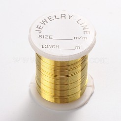 ラウンド銅ジュエリーワイヤー  ニッケルフリー  ゴールド  28ゲージ（0.3mm）  約32.8フィート（10m）/ロール  10ロール/バッチ&nbsp;CWMC-G