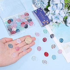 52 Stück 13 Farben Backfarbe transparente Glasperlen&nbsp;GLAA-SC0003-18