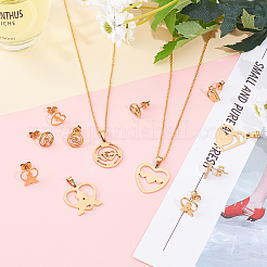 Set di gioielli in acciaio inossidabile 304 per San Valentino&nbsp;SJEW-UN0001-04G