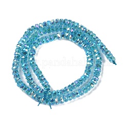 Abalorios de vidrio electroplate hebras&nbsp;GLAA-Q105-03G