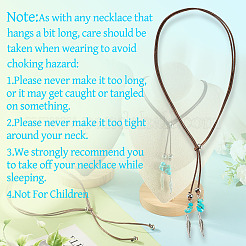 Изготовление ожерелья-слайдера из вощеного полиэфирного шнура&nbsp;NJEW-TAC0018-01