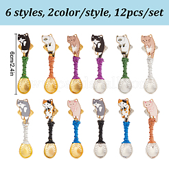 12pcs 6 Arten Legierung große Anhänger&nbsp;PALLOY-DR00004