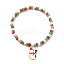 5 шт. 5 стильных браслета из стеклянных семян BJEW-TA00274