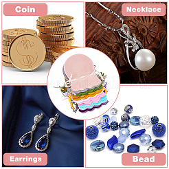 48 шт. 8-х цветные бархатные мешочки для хранения украшений с завязками на шнурке TP-HY0001-15