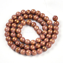 Abalorios de jade natural de mashan hebras&nbsp;G-A255-A01-02F