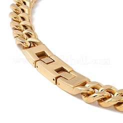 Collana con catene a maglie in acciaio inossidabile 304 placcata ionica (ip) per donna&nbsp;NJEW-E155-02G-01