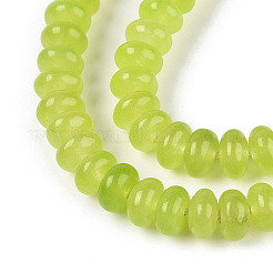 Окрашенные природные белый нефрит бисер пряди&nbsp;G-T139-59A-12