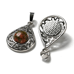 Природные подвески Unakite&nbsp;G-Q158-05P-25