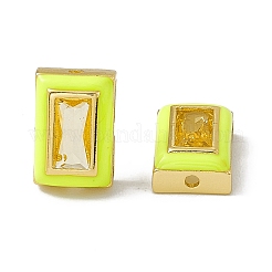 Стойка покрытие латунные прямоугольные бусины&nbsp;KK-C007-14G-02