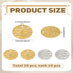 20шт 2 цвета подвески из нержавеющей стали STAS-LP0004-29