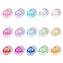 15 цвет прозрачных акриловых бусин&nbsp;MACR-PA0001-04B