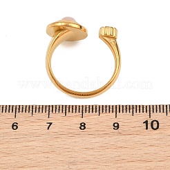Anillos abiertos de acero inoxidable 304 con circonita cúbica para mujer&nbsp;GG-CBA32C5-01G