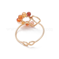 Кольца-манжеты из натурального сердолика&nbsp;RJEW-TA00206-03