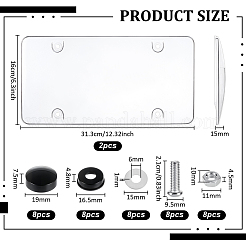 Cadres de plaque d'immatriculation en plastique pour animaux de compagnie&nbsp;DIY-WH0759-04