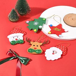 10 шт. 5 стиля тканевых подвесных украшений FIND-FS0003-28