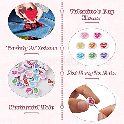 200 Stück undurchsichtige Acrylperlen zum Valentinstag.&nbsp;MACR-CW0001-13
