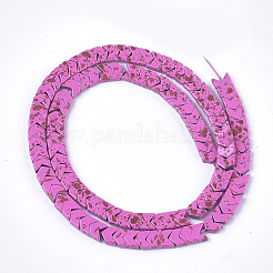 Окрашенного распылением немагнитных синтетических нитей гематита бусы&nbsp;G-T124-03F