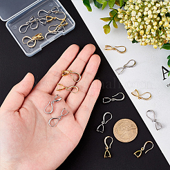 2 комплект 2-х цветных латунных крючков для сережек EJEW-PH0001-23