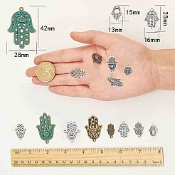 Pendentifs main de hamsa/main de miriam en alliage de style tibétain&nbsp;TIBEP-SC0001-08