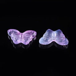 Гальванизируйте прозрачные стеклянные бусины EGLA-L027-E-C02